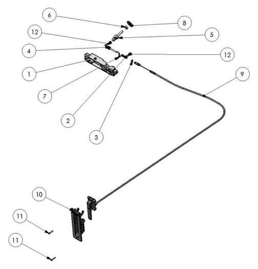 Heckklappenzug Ligier X-Too (JS28), X-Too S (JS42)
